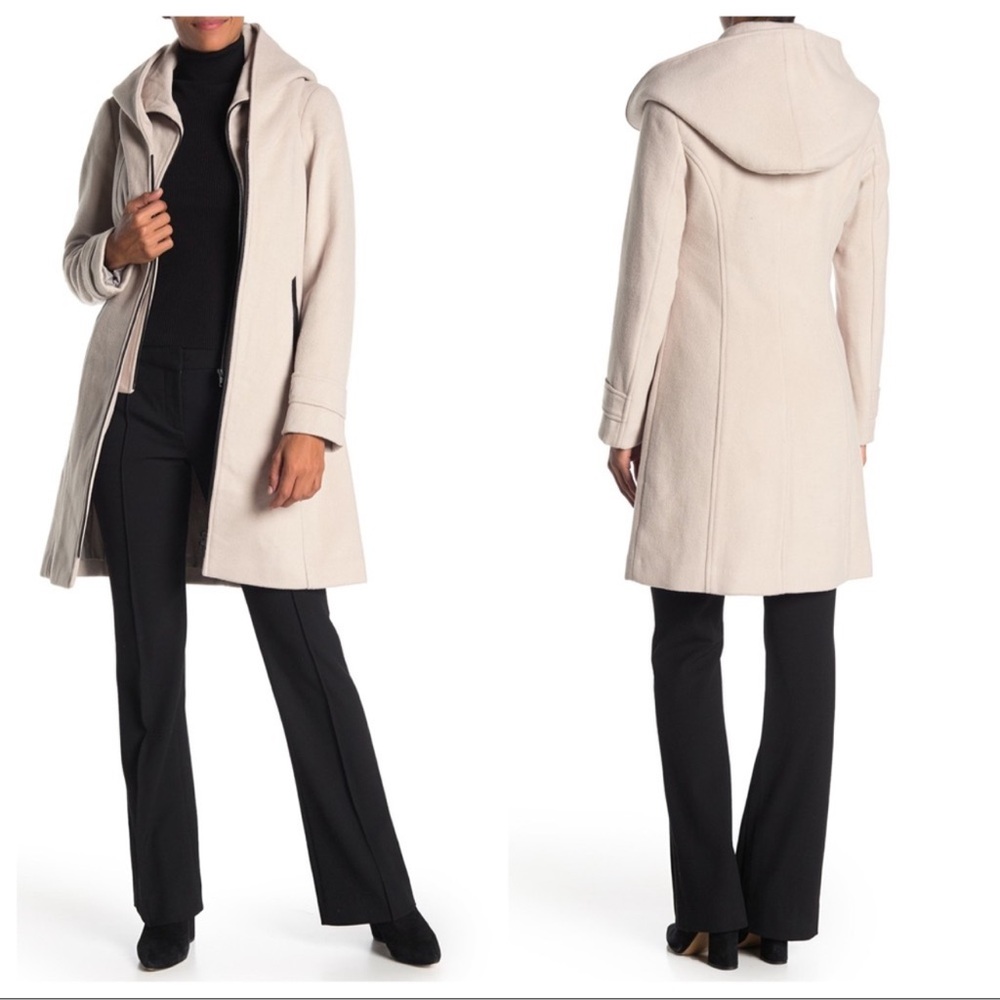 Soia & Kyo wool double breasted Merel porcelain wool blended coat - size XL NWT